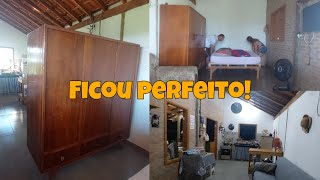 A casinha ficou muito linda e organizada com os móveis antigos | Decoração simples é puro luxo!