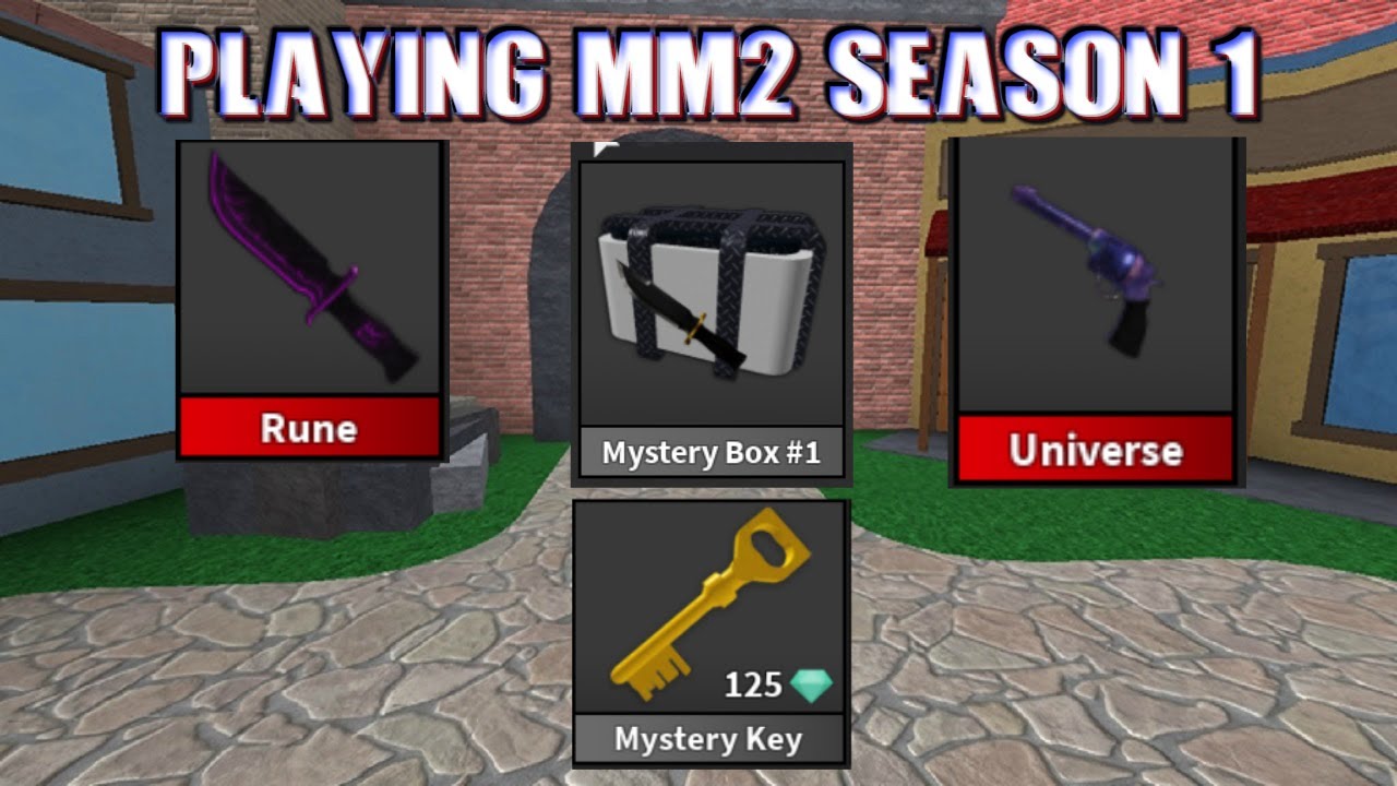 Playing Mm2 Season 1 New Boxes Rewards Maps Youtube - roblox murder mystery 2 mm2 heat godly knifes and guns read desc