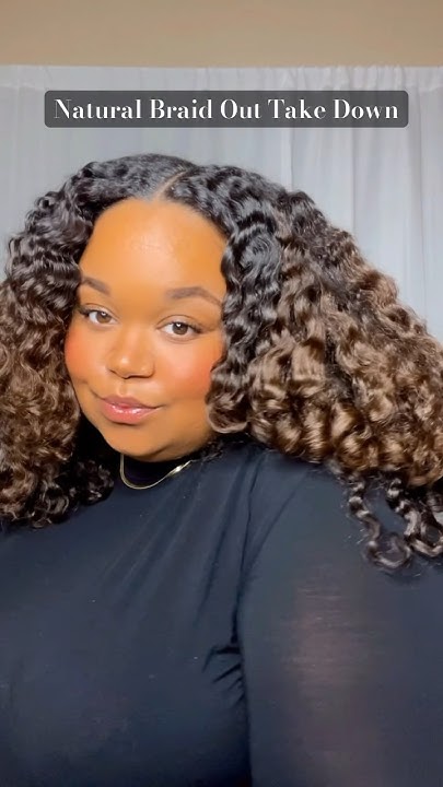  Natural Braid Out Hair Tutorial #hairtutorial #protectivestyles # ...