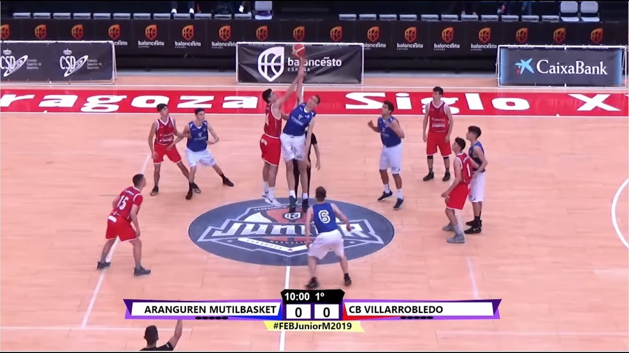 junior contra once caldas U18M - ARANGUREN MUTILBASKET vs. CB VILLARROBLEDO - Cpto. España Junior 2019 (BasketCantera.TV)