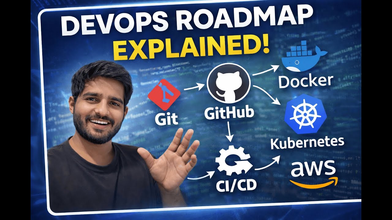 DevOps Complete Roadmap 2026 🚀 | Linux, Git, GitHub, Jenkins, CI/CD, Docker, Kubernetes & AWS