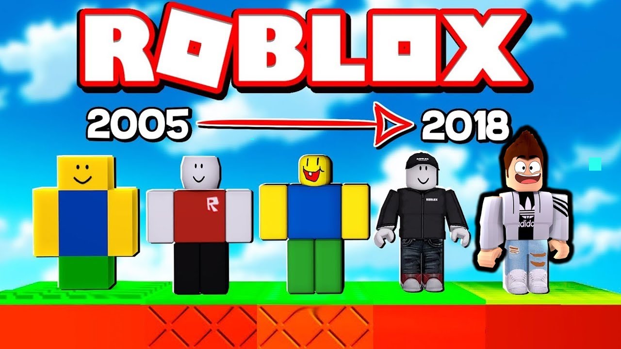 Roblox 2005 2018 Evolution Youtube - 2005 roblox