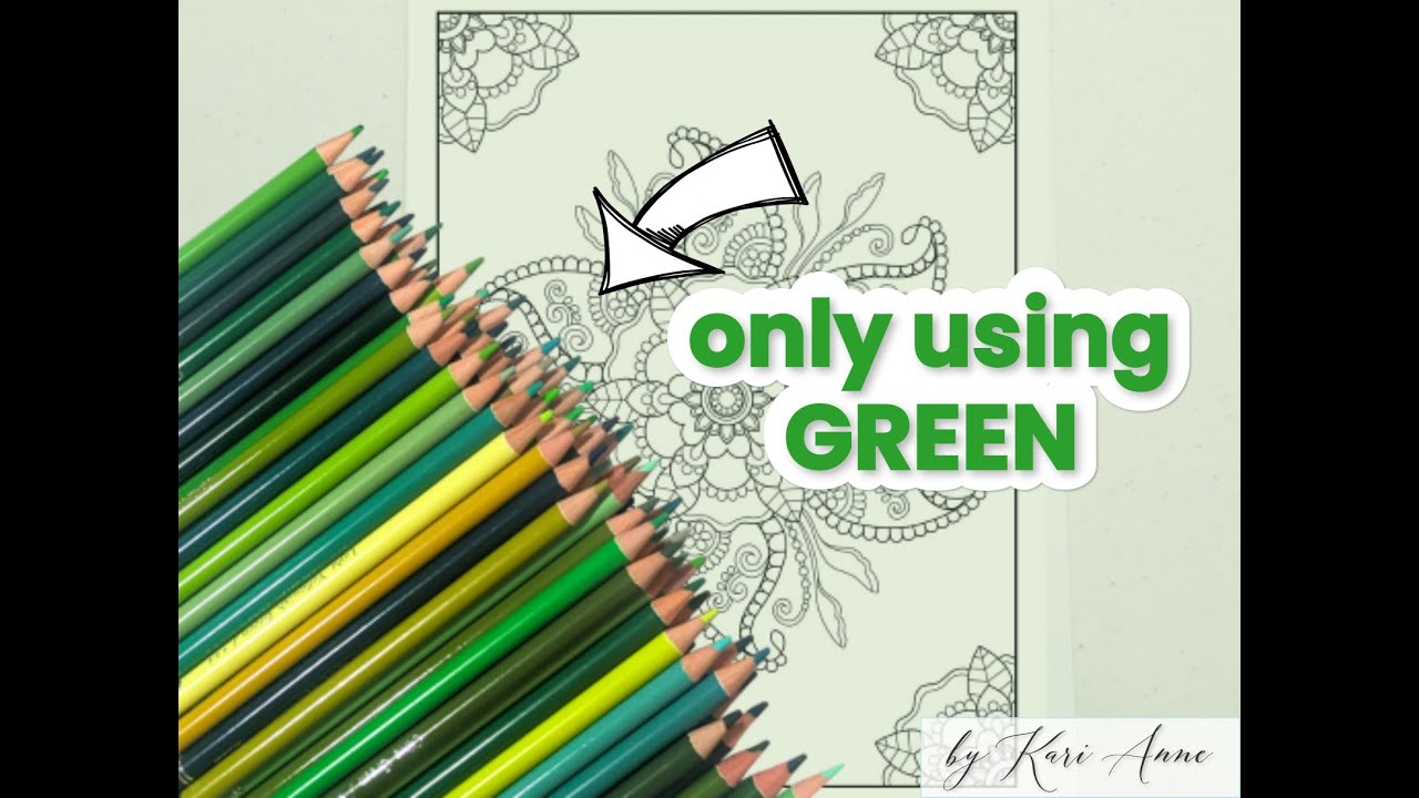 Coloring Using ALL of my Green Art Supplies! YouTube