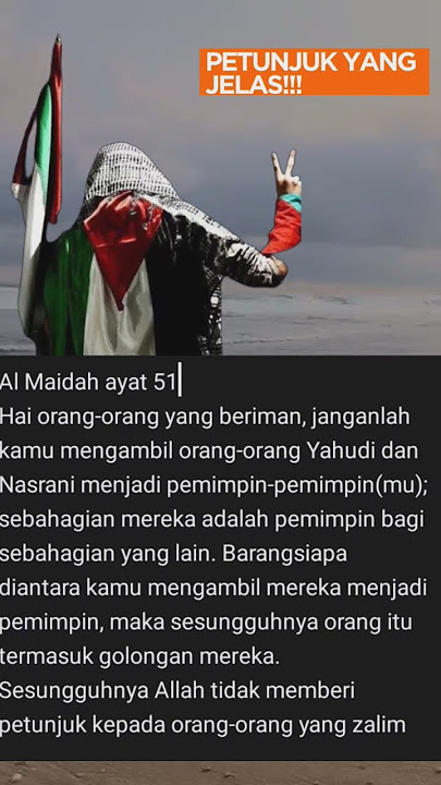 Q.S Al Maidah ayat 51 #palestine #palestine #militer #president #hamasattack