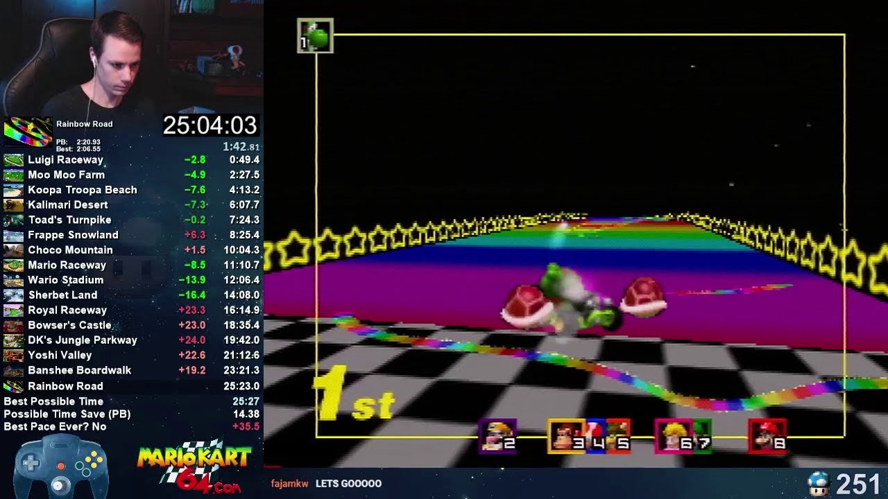 Mario Kart 64 150cc All Cups (Skips) Shortcut Speedrun 25:22 (Former ...