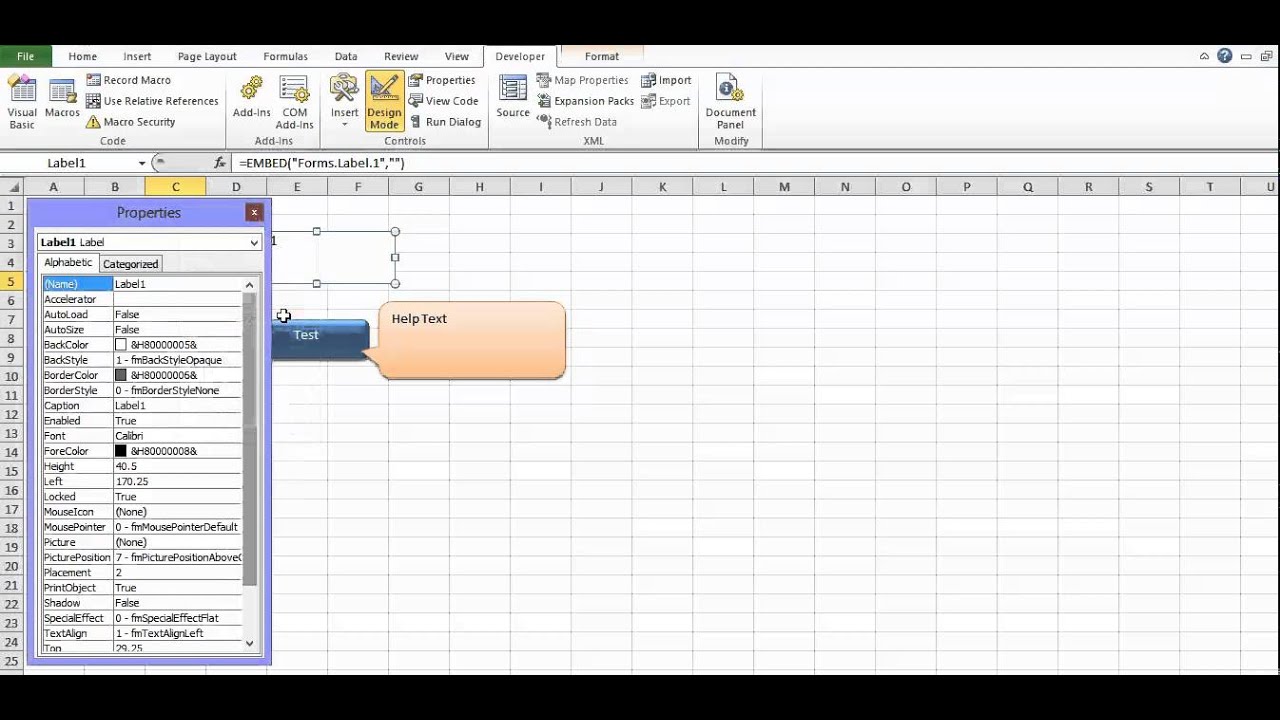 Excel Chart Mouse Over Label