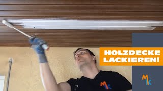 Lackierung einer Holzdecke, mit einem Wohnzimmer Update!