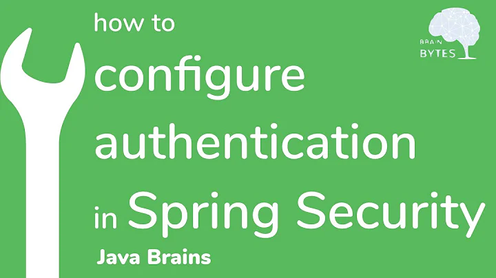 How to configure Spring Security Authentication - Java Brains
