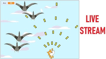 Make a Scrolling Shooter Game in SCRATCH (Projectile Arcs)