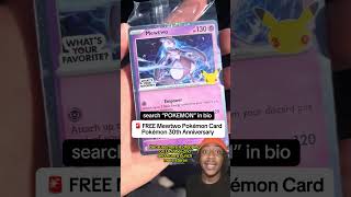 How To Get A FREE Mewtwo Pokémon 30th Anniversary Card