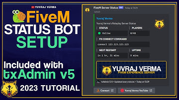 FiveM Status Bot - Setup | txAdmin Discord Bot | FiveM Whitelist and Status | No Hosting Required