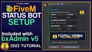 FiveM Status Bot - Setup | txAdmin Discord Bot | FiveM Whitelist and Status | No Hosting Required