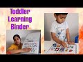 Toddler learning binder  early child education  itlu mee cherry pandu