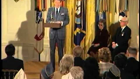 Ronald Reagan presents Presidential Citizens Medal...