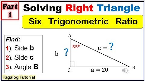 [Tagalog] Solving Right Triangle using trigonometric ratio PART 1 #math9 #trigonometricratio #solve