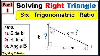 [Tagalog] Solving Right Triangle using trigonometric ratio PART 1 #math9 #trigonometricratio #solve