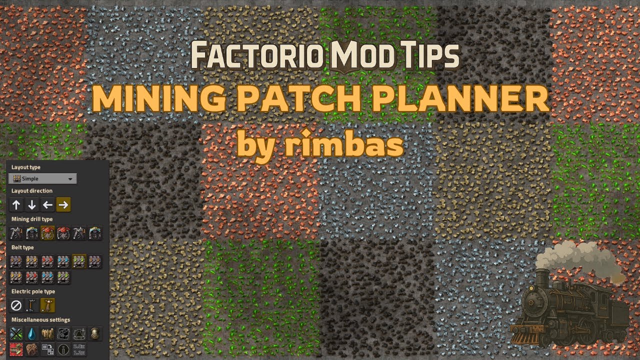 Factorio Mod Tips: Mining Patch Planner - YouTube
