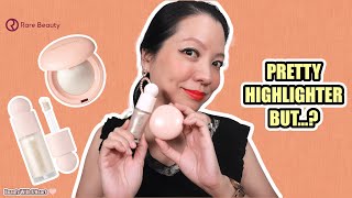 Emphasize Textured Skin? New Rare Beauty Positive Light Silky Touch Highlighter Swatches And Review