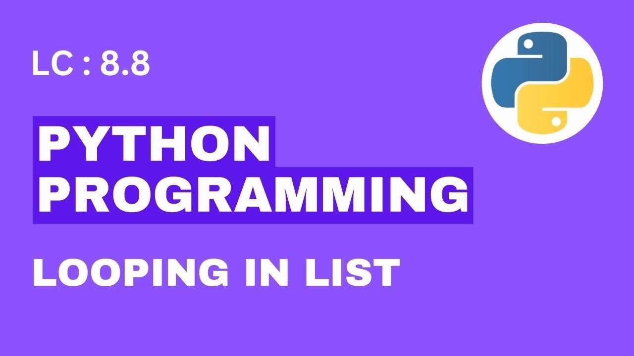 L-8.8 Looping in List | Python For Beginners in Bangla - YouTube