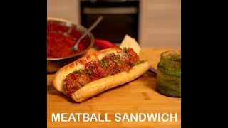 Meatball sandwich also known as the meatball sub