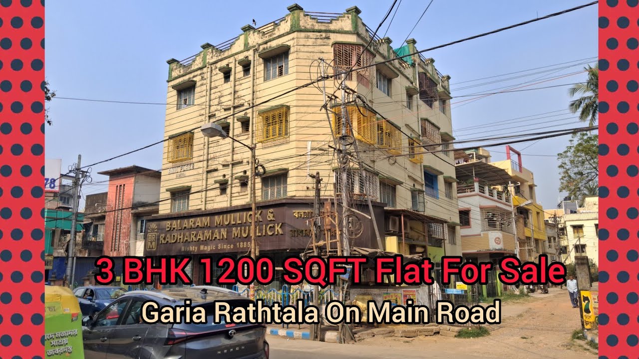 1200 SQFT 3 BHK  Flat For Sale With Parking N S C Bose Road Garia Rathtala On Road 2 Nd Floor #3bhk 