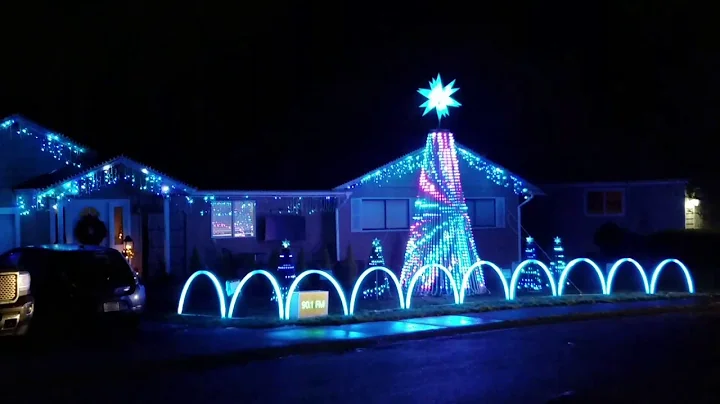 Frozen Xmas lights show 2016