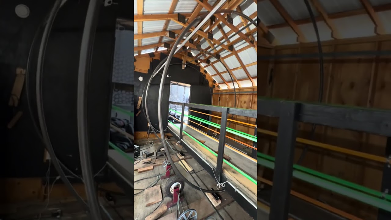 We just welded up our brand new vortex tunnel!  #diy #Vortex #Tunnel #VortexTunnel #Spooky ￼￼