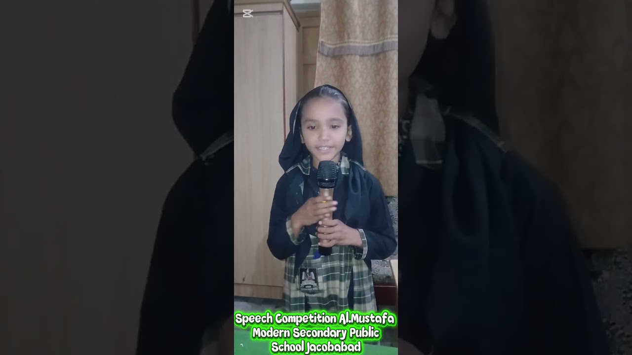 Speech competition by Al.Mustafa Modern Secondary public school jacobabad