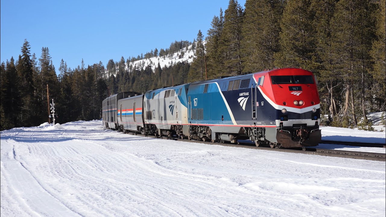 Railfanning Along the Donner Winter Wonderland 2 - Amtrak and UP