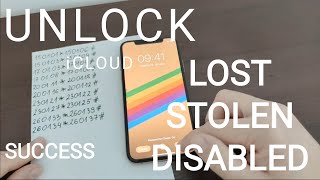 How To Unlock iCloud Activation Lock Lost/Stolen/Disabled Success✅