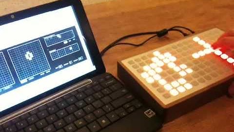 monome controlling glitch sequencer