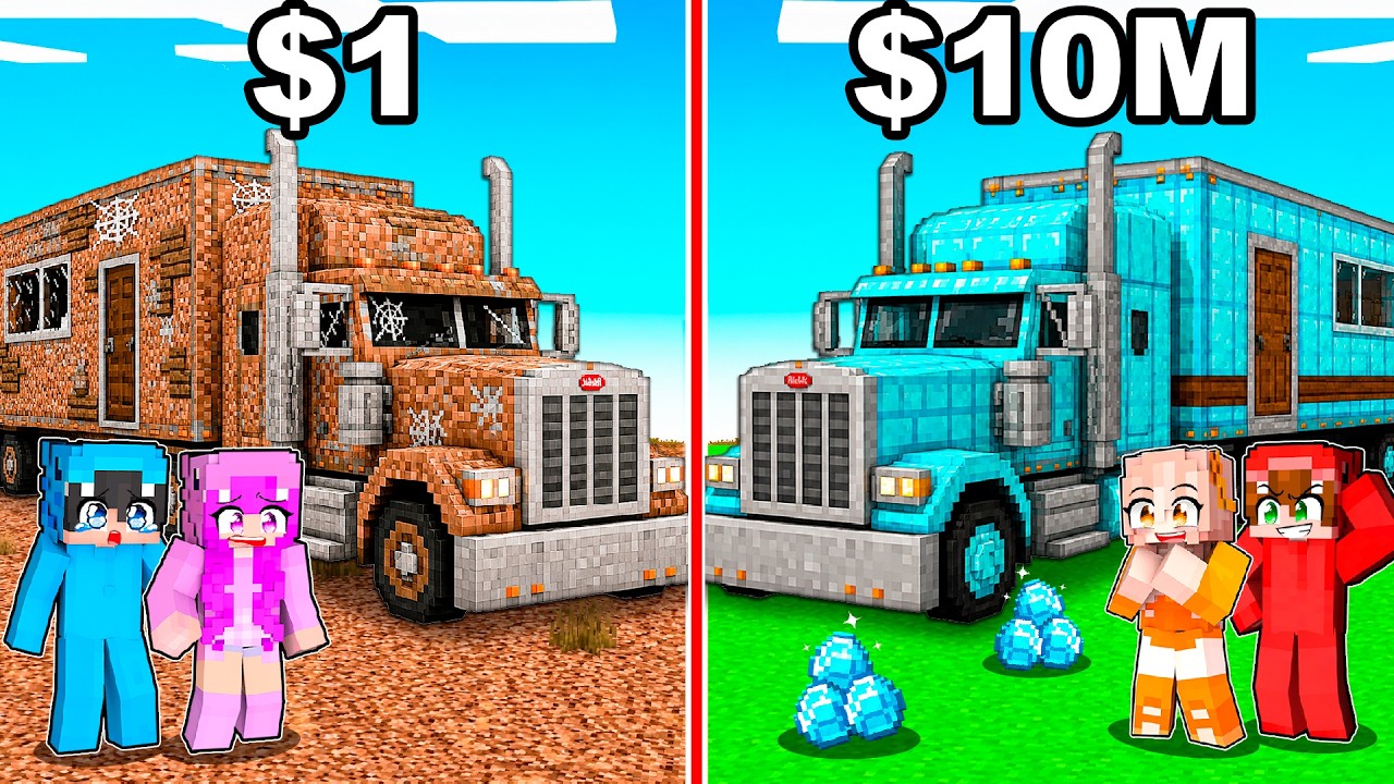 CAMIÓN POBRE vs CAMIÓN DE MILLONARIO en Minecraft!