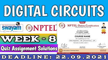 NPTEL WEEK 8 ASSIGNMENT 8 Digital Circuits Solution Electrical and Electronics Engg.
