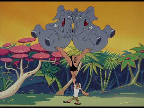 Popeye challenging Tarzan Bluto (Popeye the Sailor Man - \