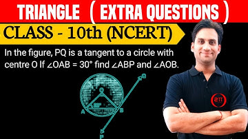 In the fig., PQ is a tangent to a circle O. If ∠OAB = 30 find ∠ABP and ∠AOB.