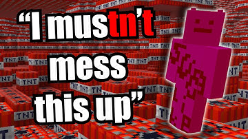 Minecraft, but if I say "TNT" it replaces all blocks with TNT...