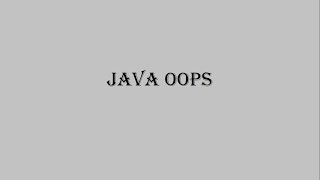 16 JAVA OOPS