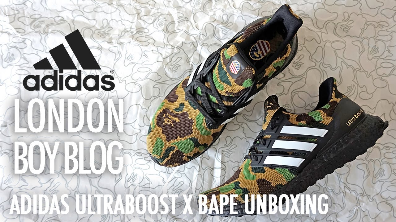 secretly Patronize currency Adidas ULTRABOOST X BAPE Unboxing - YouTube