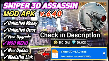 🎯 🎬  🔥 Sniper 3D Mod APK Download | Unlimited Money & Diamonds | Latest Version 2025
