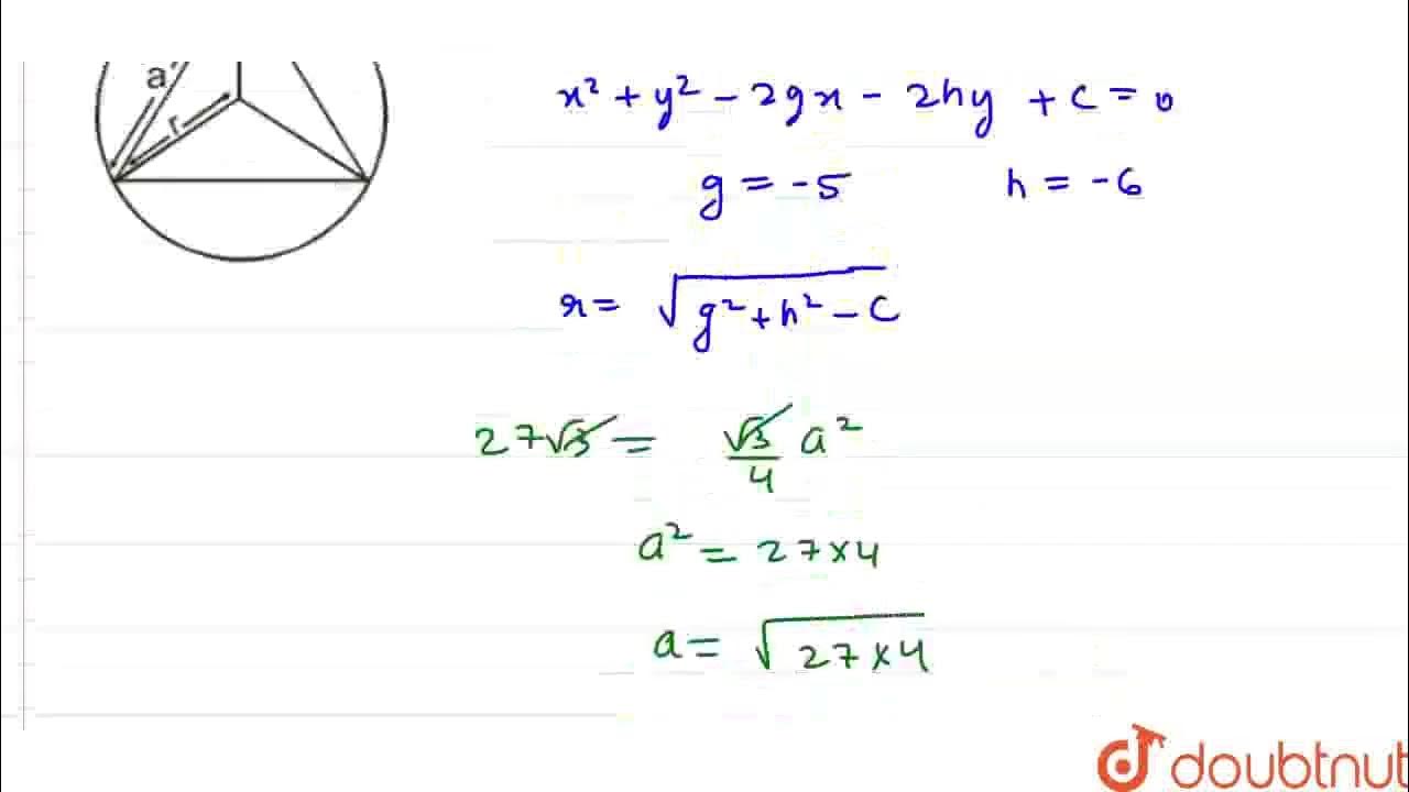 if-the-area-of-an-equilateral-triangle-inscribed-in-the-circle-x-2-y