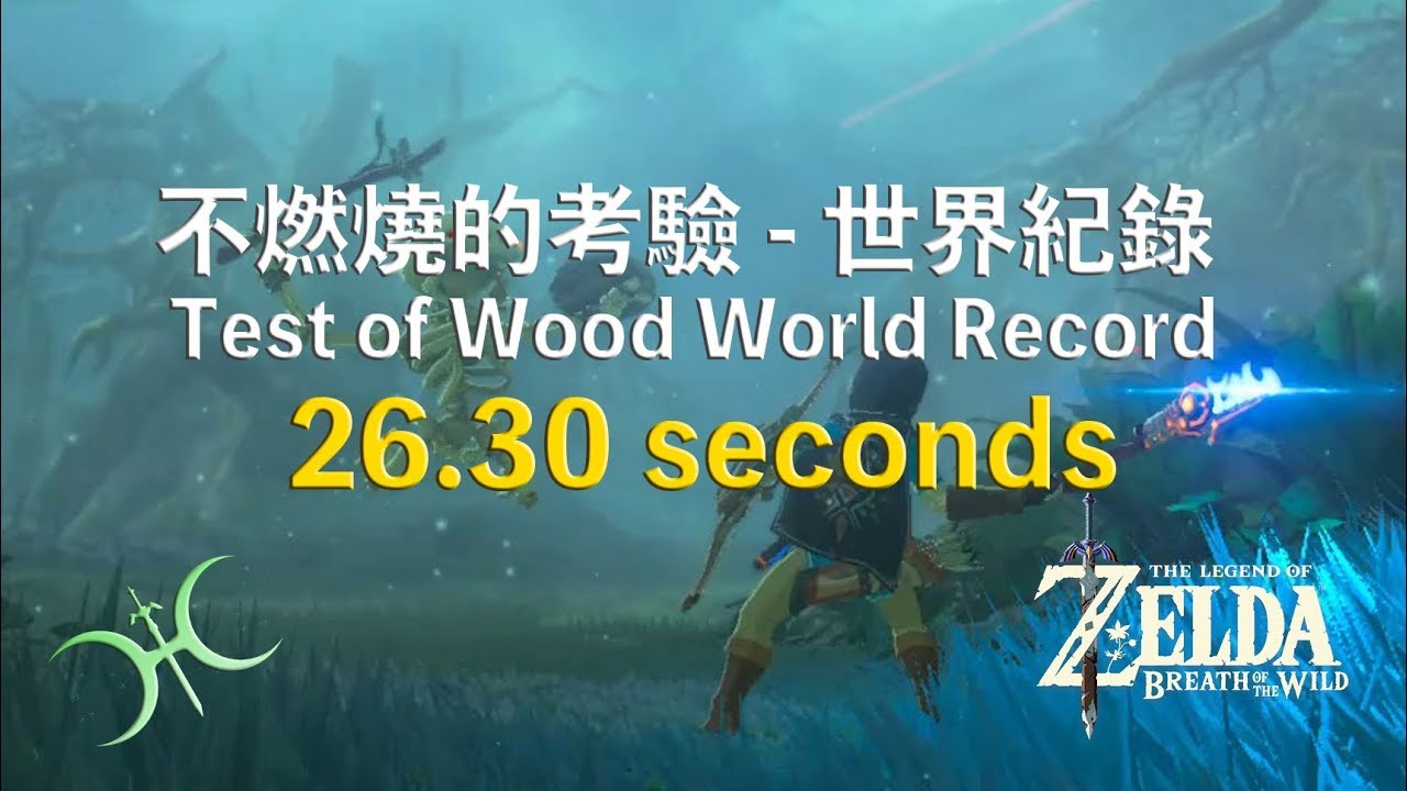 The Legend of Zelda BOTW "Test of Wood" Speedrun 002630 YouTube