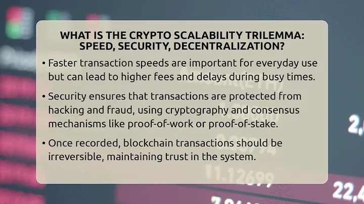 What Is The Crypto Scalability Trilemma: Speed, Security, Decentralization? - CryptoBasics360.com