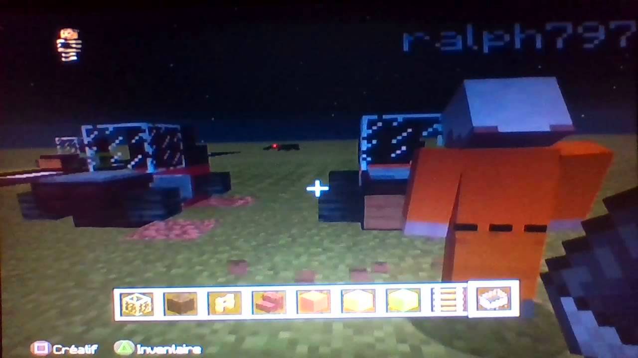 minecraft tuto coment faire une voiture ps3 - YouTube
