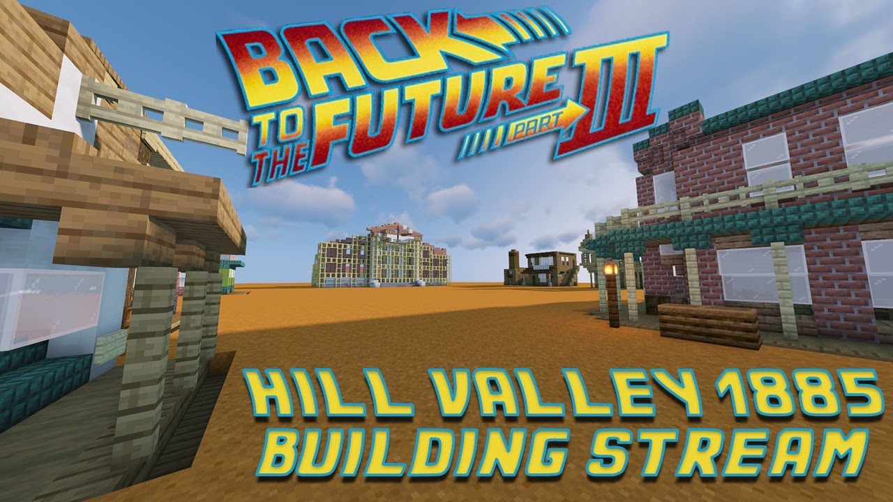 Minecraft Back to the Future 3 Hill Valley building stream Pt. 3 - YouTube
