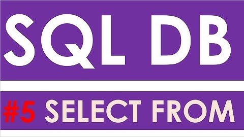 SQL Database Video 5:  SELECT  FROM table statement | Apex Oracle