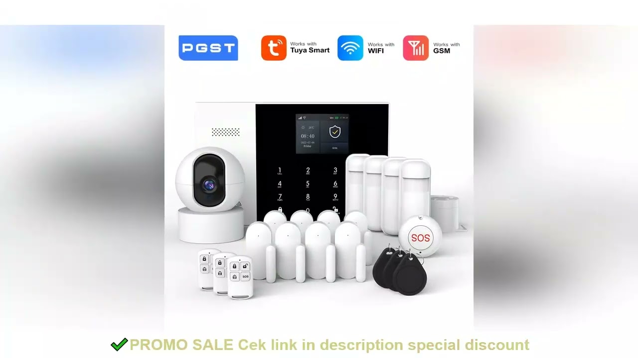 PGST Residential Tuya Smart Gsm Wifi Alarm System for Home Wireless Security Alarm House Smart Life