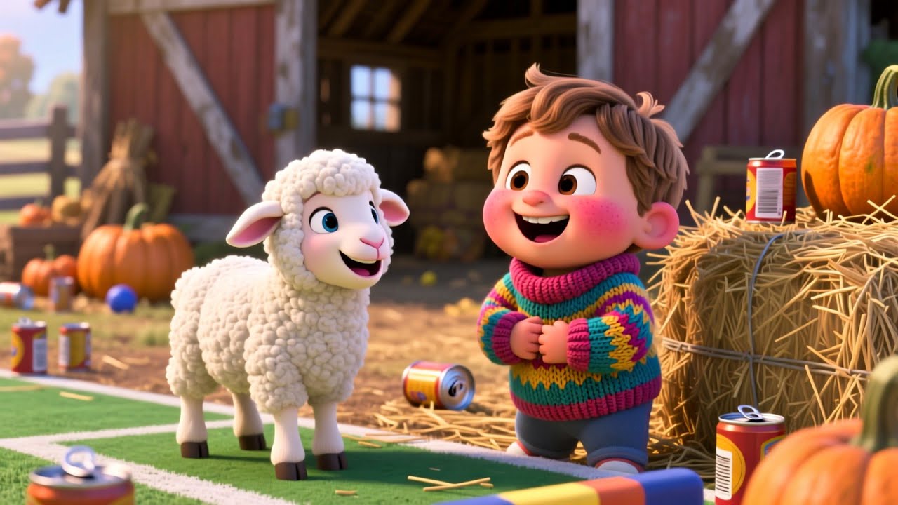Lamb Pumpkin Bowling Lane 🐑🎃🎳✨ | Kids Fantasy Song | Learn Colors in a Pumpkin Bowling Adventure