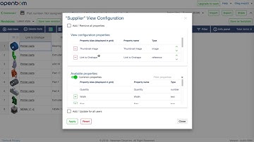 Edit OpenBOM user defined BOM View