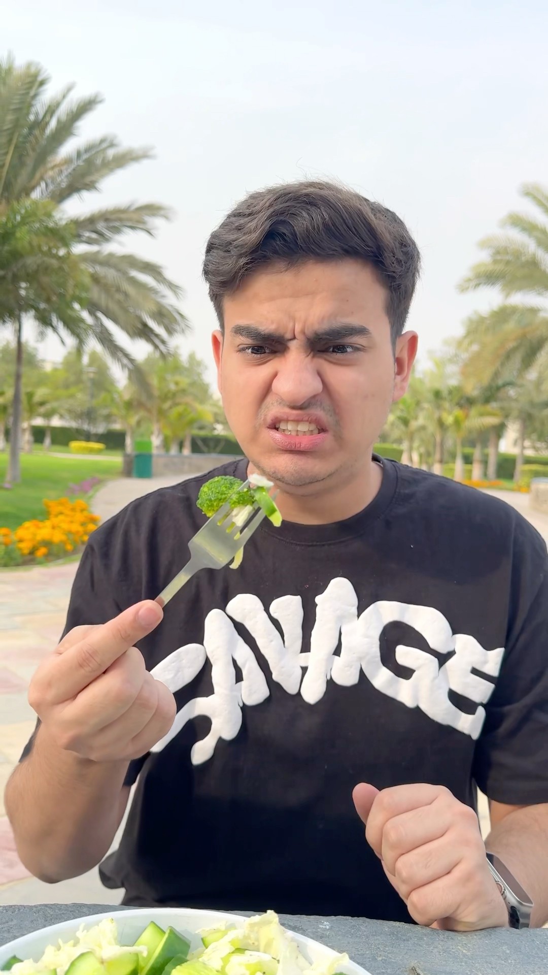 He Tricked his Friend to Eat Salad ?