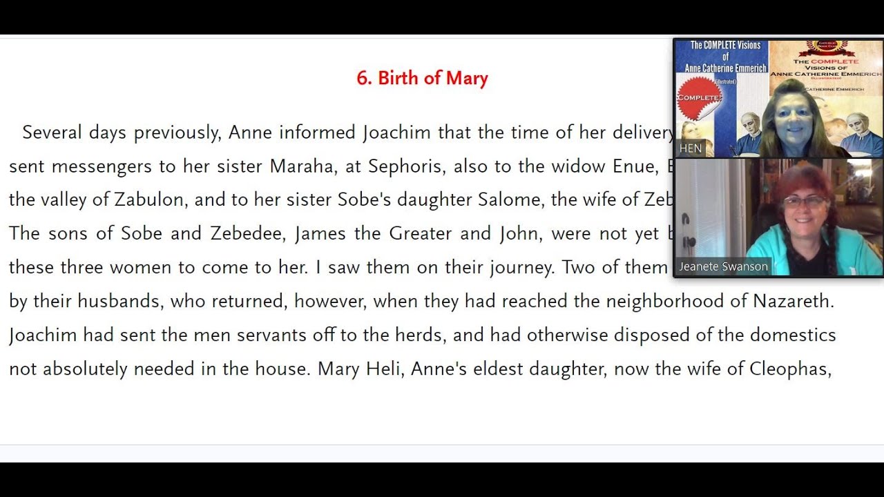 Day 21 BOOK CLUB Be Holy, Birth of Mary & The Naming of Mary from